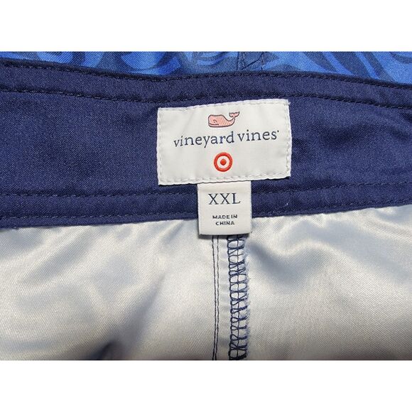 Vineyard Vines Zip Pockets Men's Blue Swimming Shorts - XXL - Picture 6 of 7